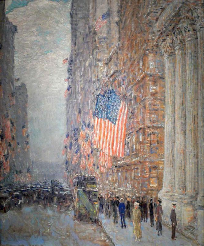 Childe Hassam Flags on the Waldorf France oil painting art
